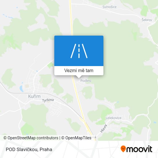 POD Slavičkou mapa