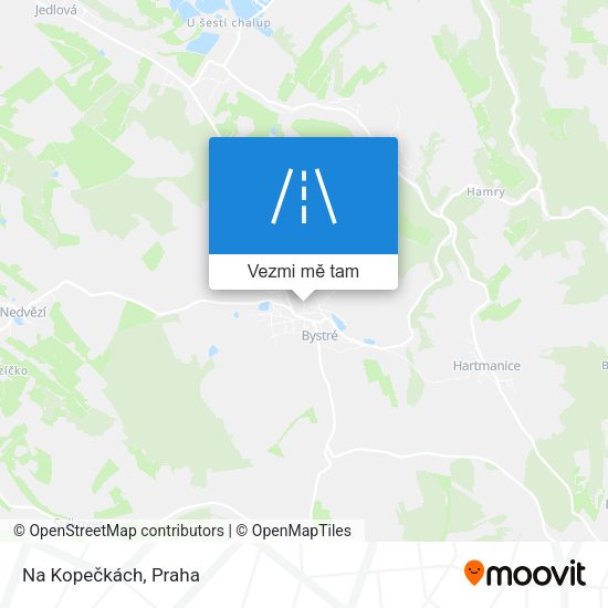 Na Kopečkách mapa