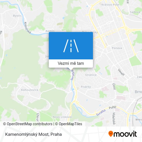 Kamenomlýnský Most mapa