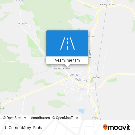 U Cementárny mapa