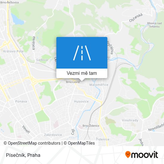 Písečník mapa