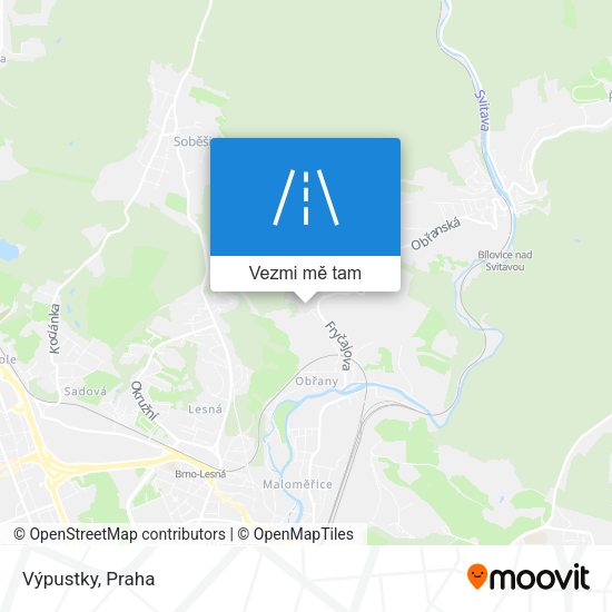 Výpustky mapa