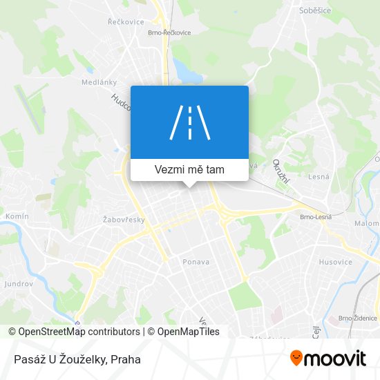 Pasáž U Žouželky mapa