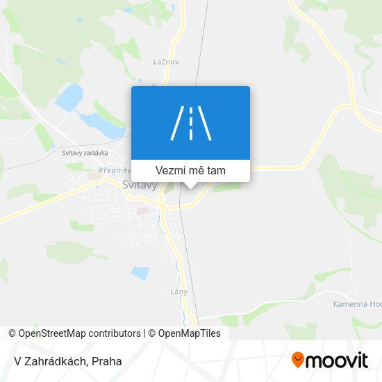 V Zahrádkách mapa