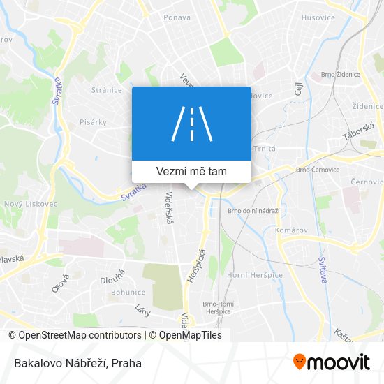 Bakalovo Nábřeží mapa