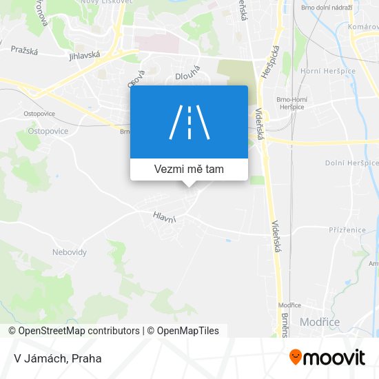V Jámách mapa