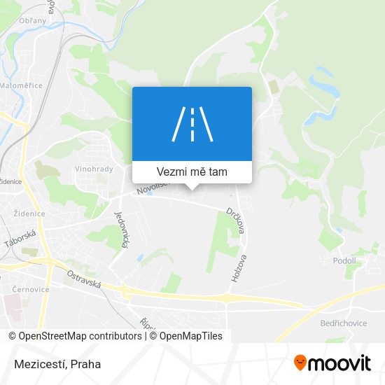 Mezicestí mapa