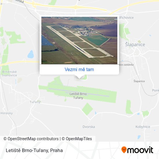 Letiště Brno-Tuřany mapa