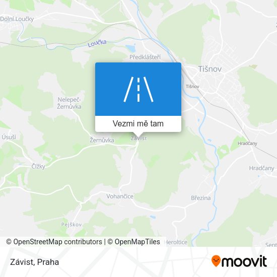 Závist mapa