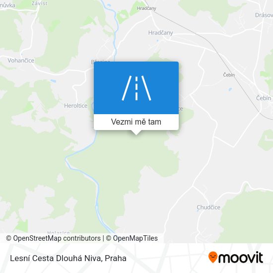 Lesní Cesta Dlouhá Niva mapa