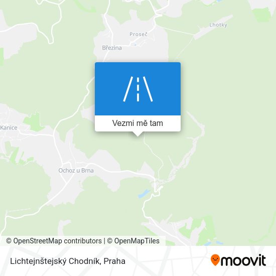 Lichtejnštejský Chodník mapa