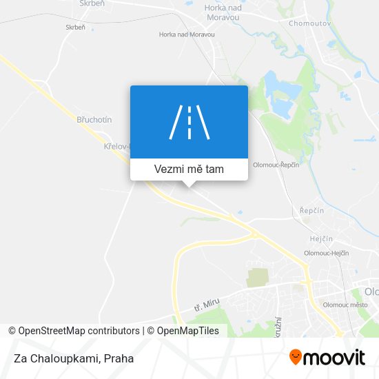 Za Chaloupkami mapa