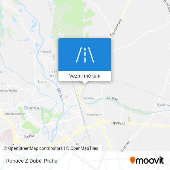 Roháče Z Dubé mapa