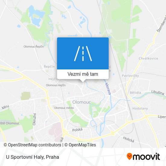 U Sportovní Haly mapa