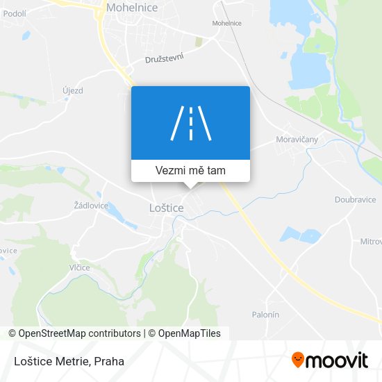 Loštice Metrie mapa