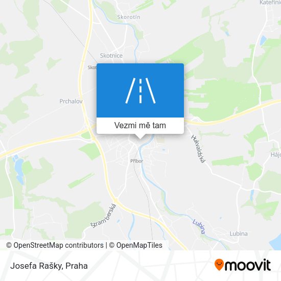 Josefa Rašky mapa