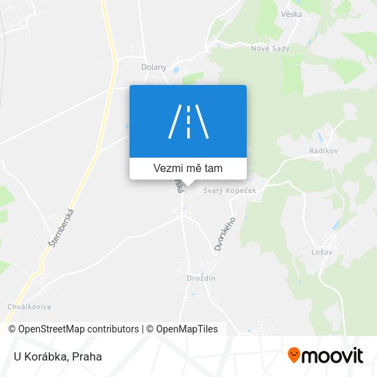 U Korábka mapa
