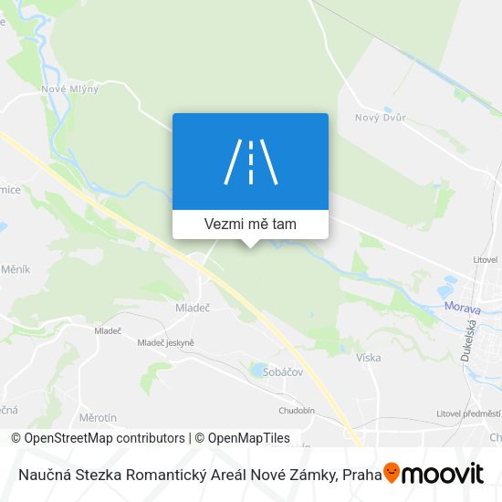 Naučná Stezka Romantický Areál Nové Zámky mapa