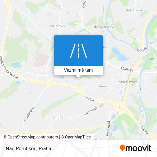 Nad Porubkou mapa