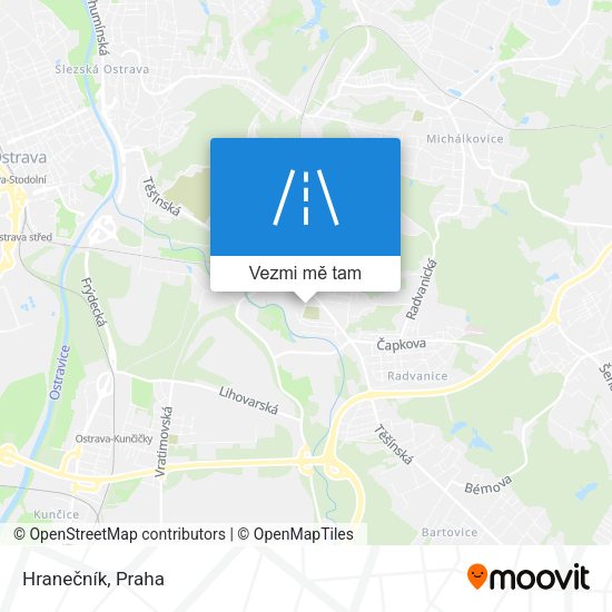 Hranečník mapa