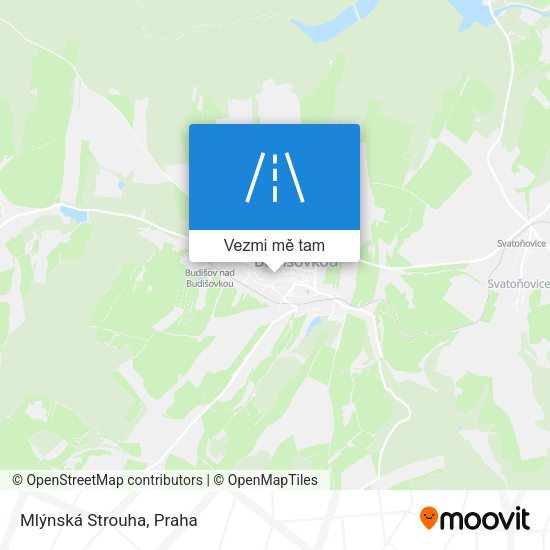 Mlýnská Strouha mapa