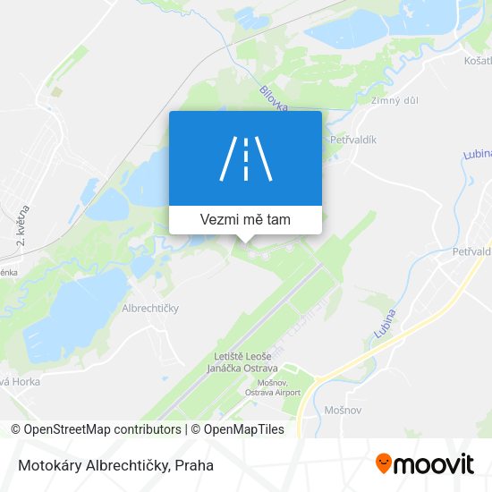 Motokáry Albrechtičky mapa