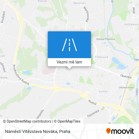 Náměstí Vítězslava Nováka mapa