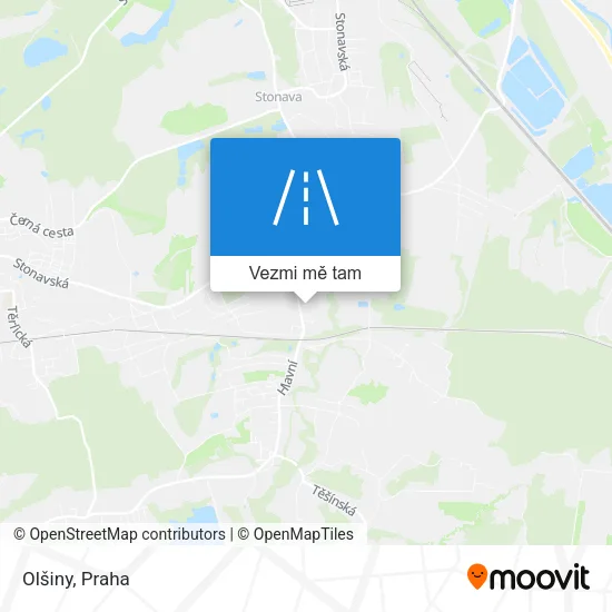 Olšiny mapa