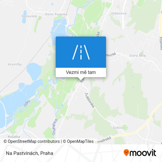 Na Pastvinách mapa