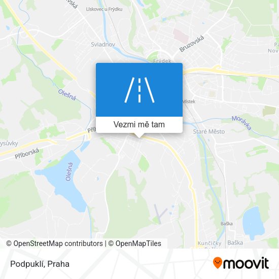 Podpuklí mapa