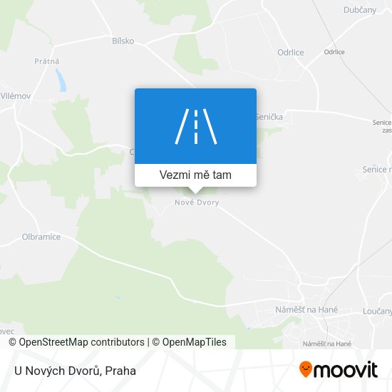 U Nových Dvorů mapa