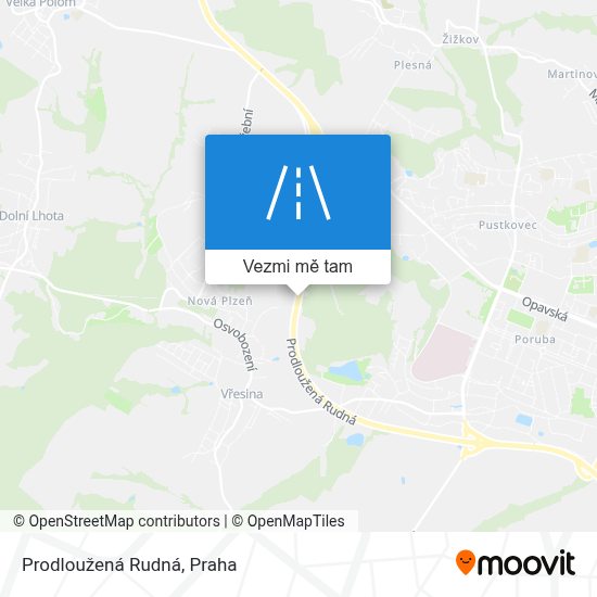Maps Rudna Jak se dostat do Prodloužená Rudná, Praha pomocí vlak nebo autobus?