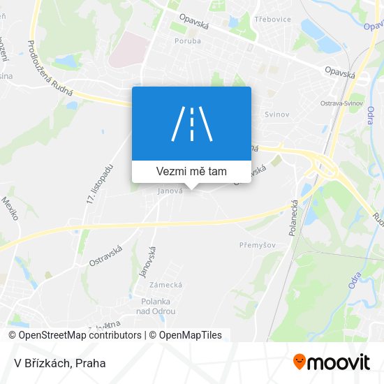 V Břízkách mapa
