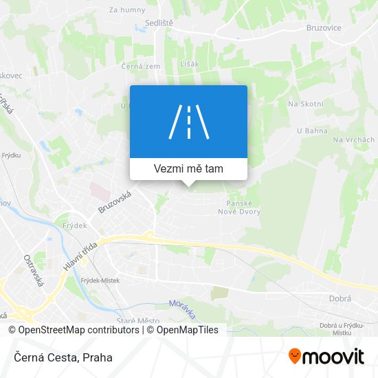 Černá Cesta mapa
