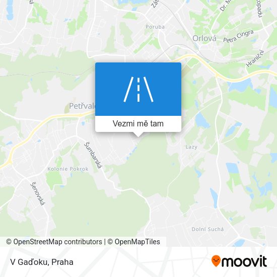 V Gaďoku mapa