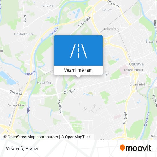 Vršovců mapa