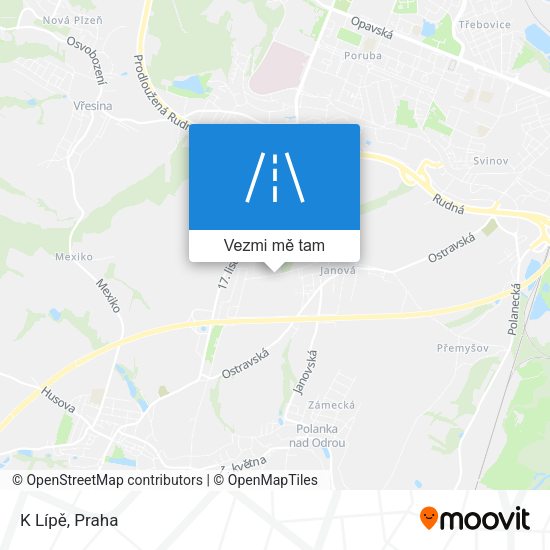 K Lípě mapa