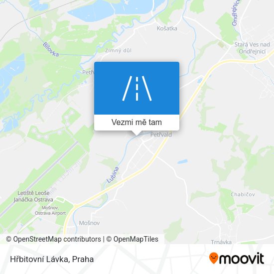 Hřbitovní Lávka mapa