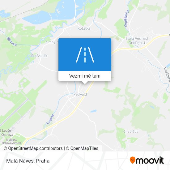Malá Náves mapa