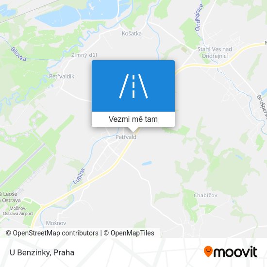 U Benzinky mapa