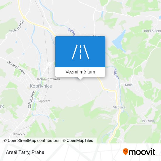 Areál Tatry mapa