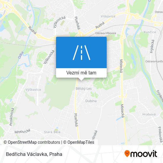 Bedřicha Václavka mapa