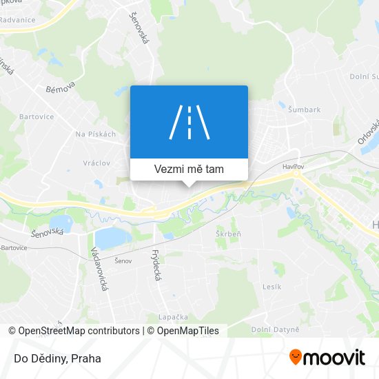 Do Dědiny mapa