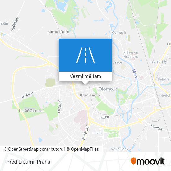 Před Lipami mapa