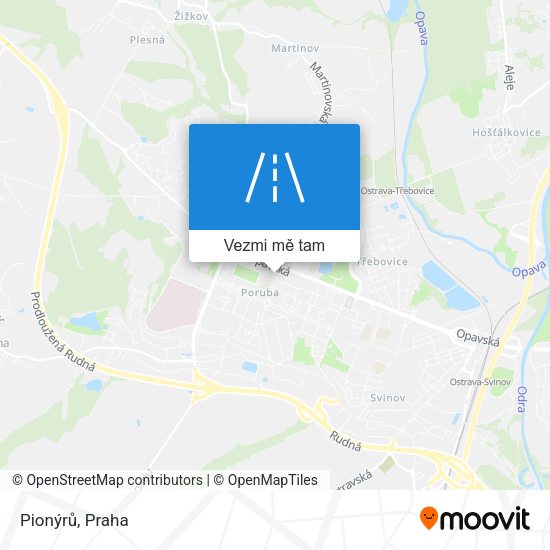 Pionýrů mapa