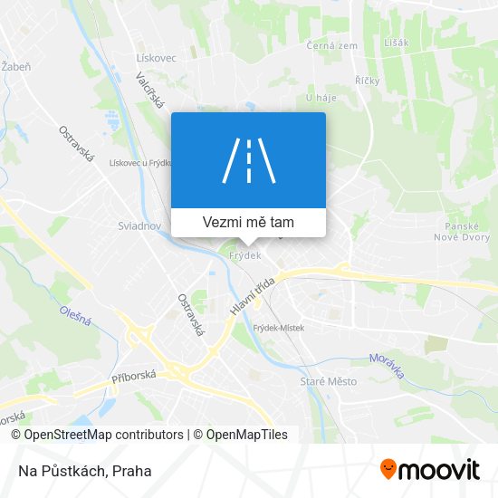 Na Půstkách mapa