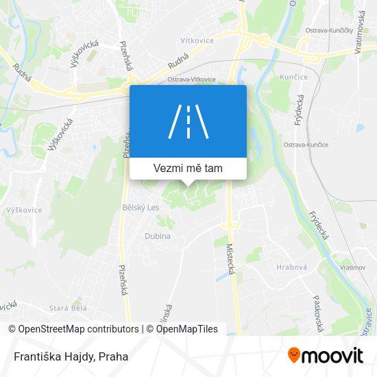Františka Hajdy mapa