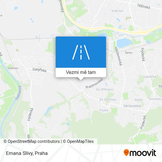 Emana Slívy mapa