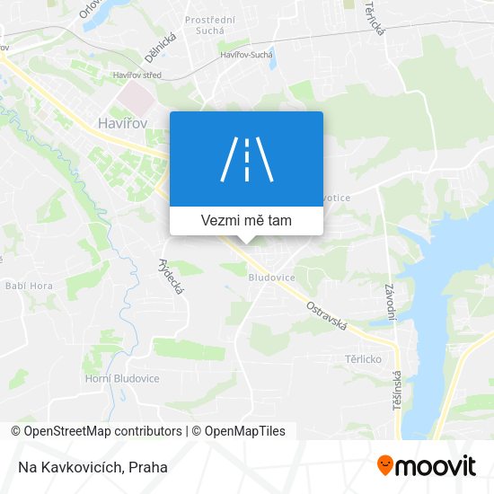 Na Kavkovicích mapa