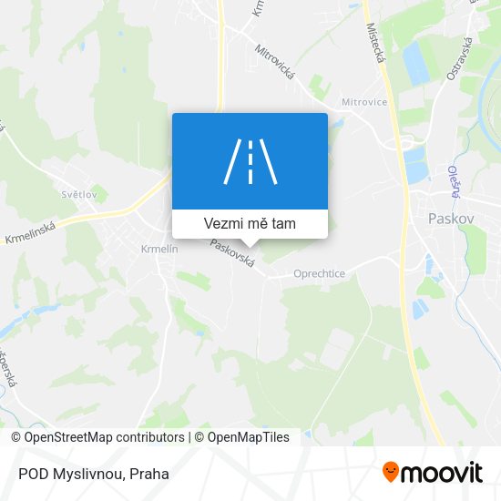 POD Myslivnou mapa